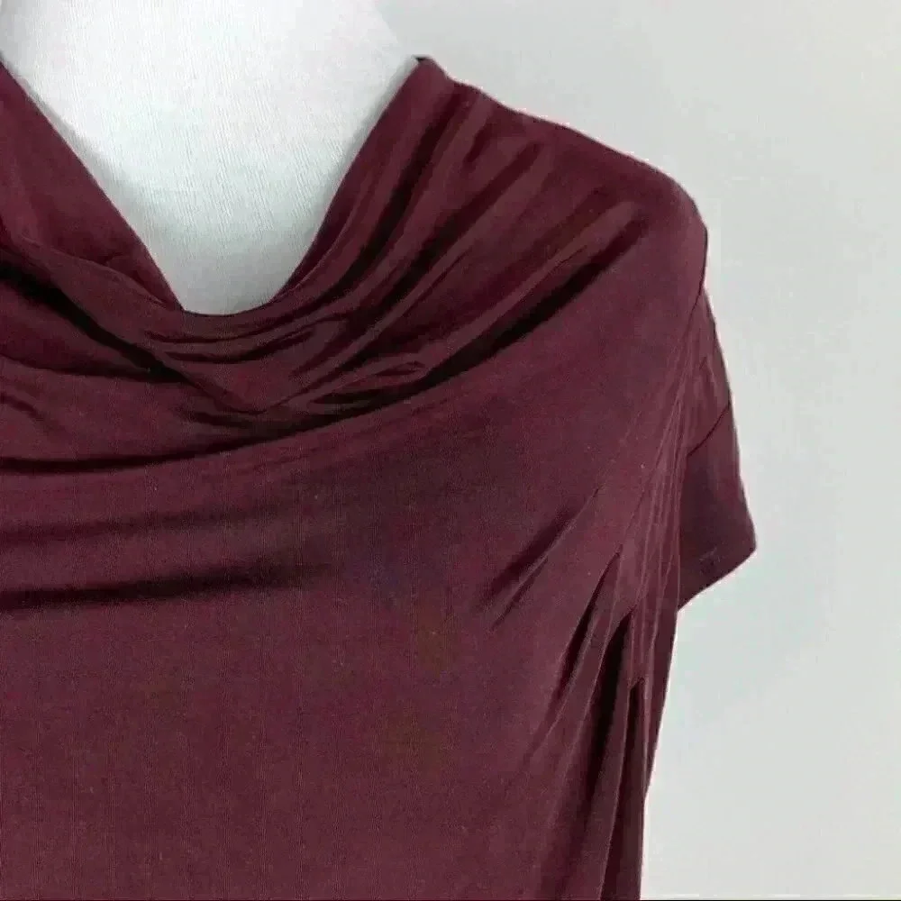 Worthington stretch top size S purple cowl neck